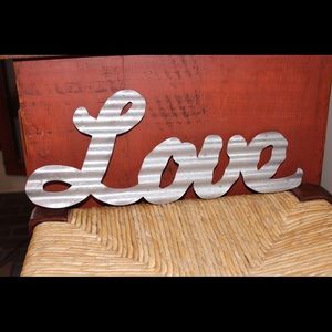 Metal “Love” sign 16” x 6.25”